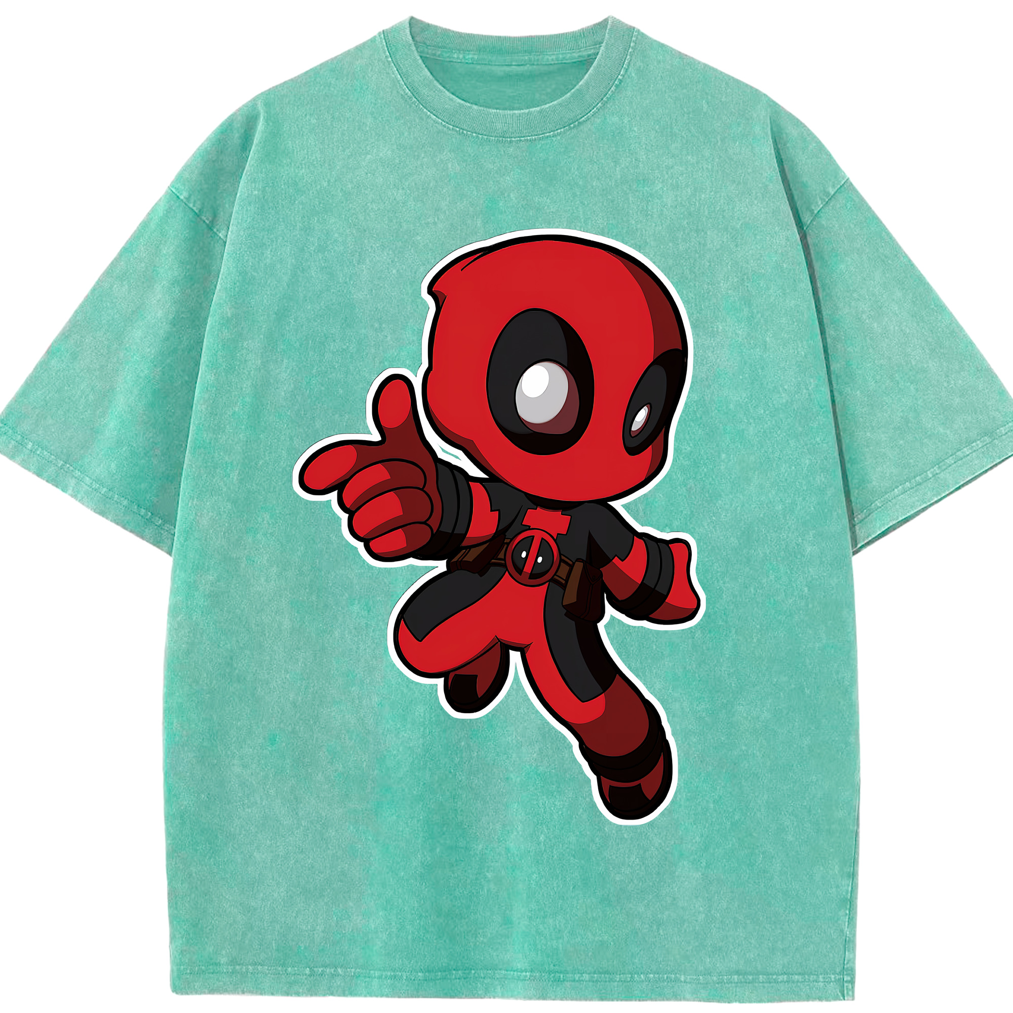 （画像用） Deadpool デッドプール 綿100% ヴィンテージ風 半袖Tシャツ（フロントプリント）